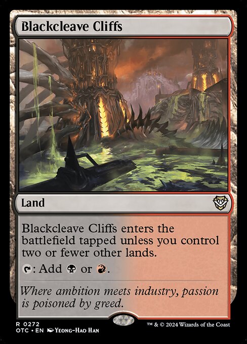 Magic the Gathering Card - Blackcleave Cliffs - MTG Circle