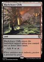 Magic the Gathering Card - Blackcleave Cliffs - MTG Circle