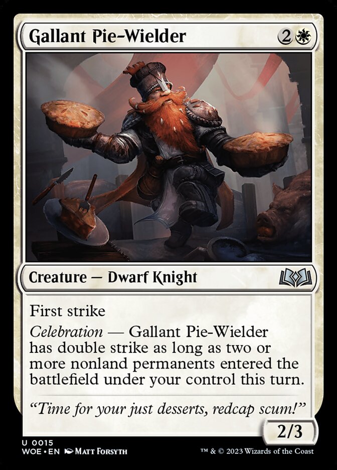 Magic the Gathering Card - Gallant Pie-Wielder - MTG Circle
