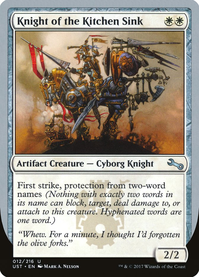 Magic the Gathering Card - Knight of the Kitchen Sink - MTG Circle