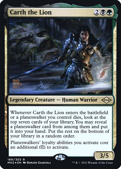 Magic the Gathering Card - Carth the Lion - MTG Circle