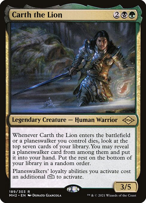 Magic the Gathering Card - Carth the Lion - MTG Circle
