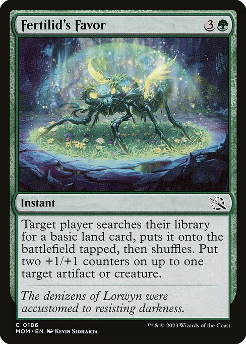 Magic the Gathering Card - Fertilid's Favor - MTG Circle