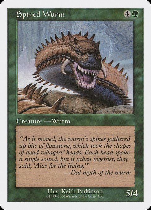 Magic the Gathering Card - Spined Wurm - MTG Circle
