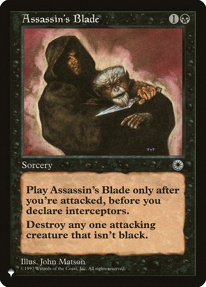 Magic the Gathering Card - Assassin's Blade - MTG Circle