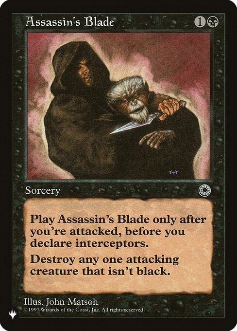 Magic the Gathering Card - Assassin's Blade - MTG Circle