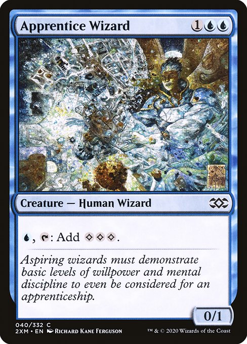 Magic the Gathering Card - Apprentice Wizard - MTG Circle
