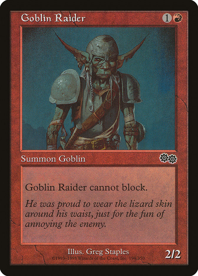 Magic the Gathering Card - Goblin Raider - MTG Circle