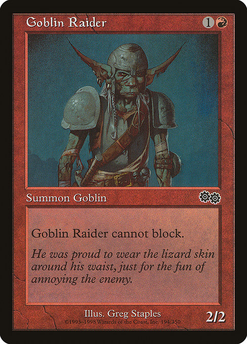 Magic the Gathering Card - Goblin Raider - MTG Circle