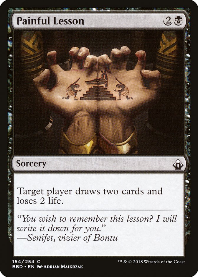 Magic the Gathering Card - Painful Lesson - MTG Circle
