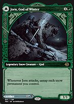 Magic the Gathering Card - Jorn, God of Winter // Kaldring, the Rimestaff - MTG Circle