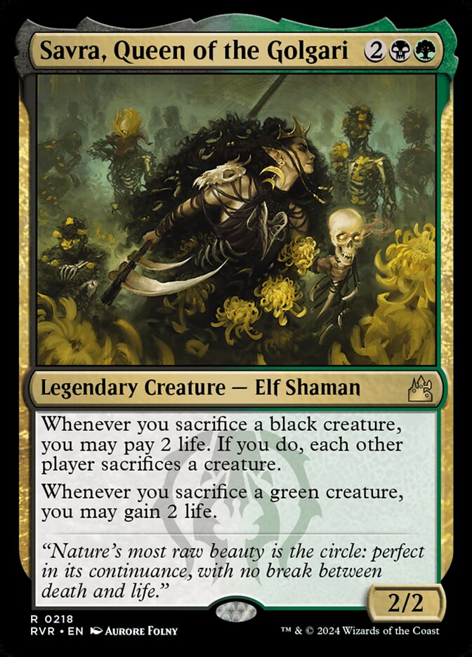 Magic the Gathering Card - Savra, Queen of the Golgari - MTG Circle
