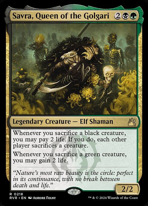 Magic the Gathering Card - Savra, Queen of the Golgari - MTG Circle