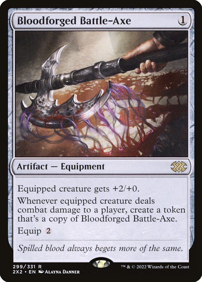 Magic the Gathering Card - Bloodforged Battle-Axe - MTG Circle