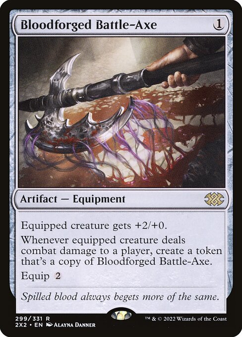 Magic the Gathering Card - Bloodforged Battle-Axe - MTG Circle