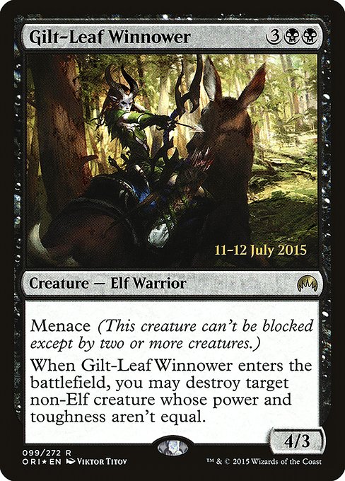 Magic the Gathering Card - Gilt-Leaf Winnower - MTG Circle