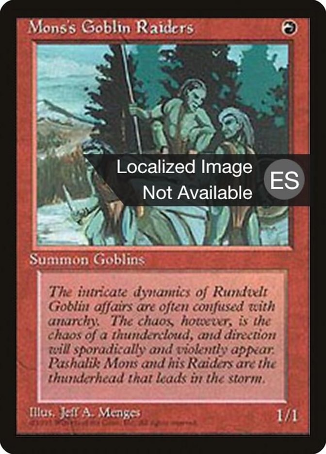 Magic the Gathering Card - Mons's Goblin Raiders - MTG Circle
