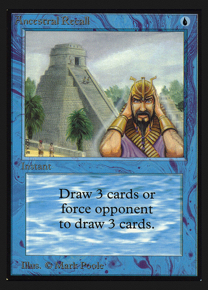 Magic the Gathering Card - Ancestral Recall - MTG Circle