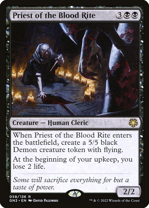 Magic the Gathering Card - Priest of the Blood Rite - MTG Circle