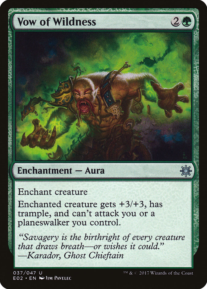 Magic the Gathering Card - Vow of Wildness - MTG Circle