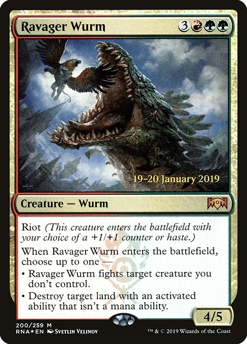 Magic the Gathering Card - Ravager Wurm - MTG Circle