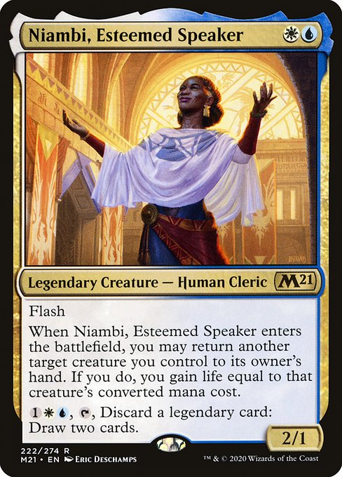 Magic the Gathering Card - Niambi, Esteemed Speaker - MTG Circle