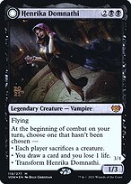 Magic the Gathering Card - Henrika Domnathi // Henrika, Infernal Seer - MTG Circle