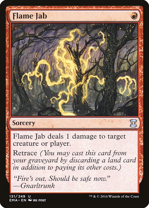 Magic the Gathering Card - Flame Jab - MTG Circle