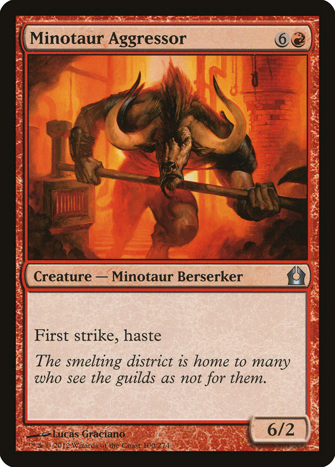 Magic the Gathering Card - Minotaur Aggressor - MTG Circle