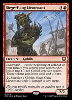 Magic the Gathering Card - Siege-Gang Lieutenant - MTG Circle