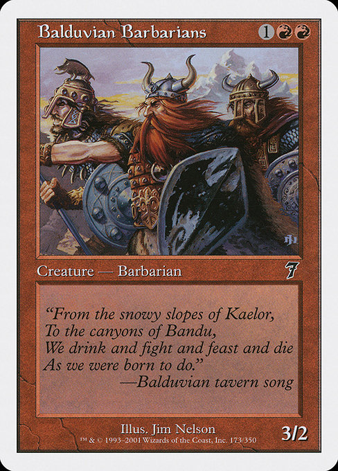 Magic the Gathering Card - Balduvian Barbarians - MTG Circle