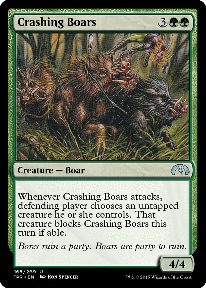 Magic the Gathering Card - Crashing Boars - MTG Circle