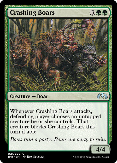 Magic the Gathering Card - Crashing Boars - MTG Circle