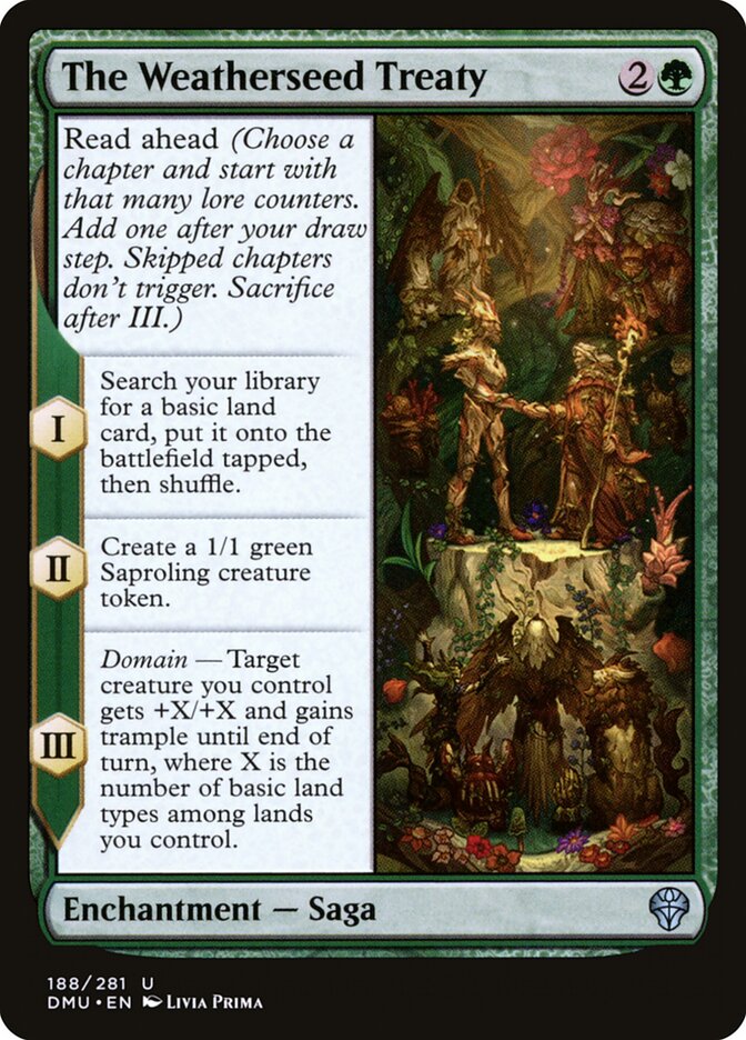 Magic the Gathering Card - The Weatherseed Treaty - MTG Circle
