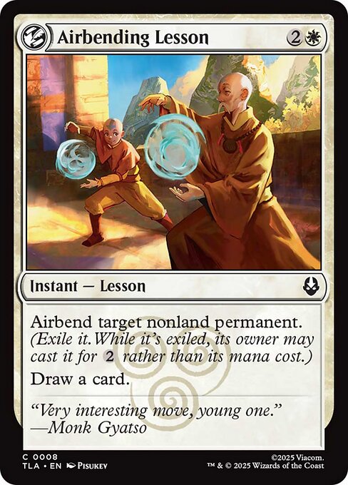 Magic the Gathering Card - Airbending Lesson - MTG Circle