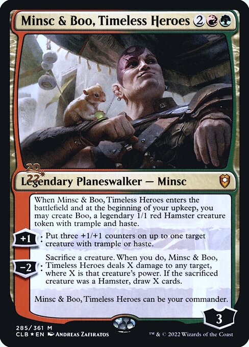 Magic the Gathering Card - Minsc & Boo, Timeless Heroes - MTG Circle