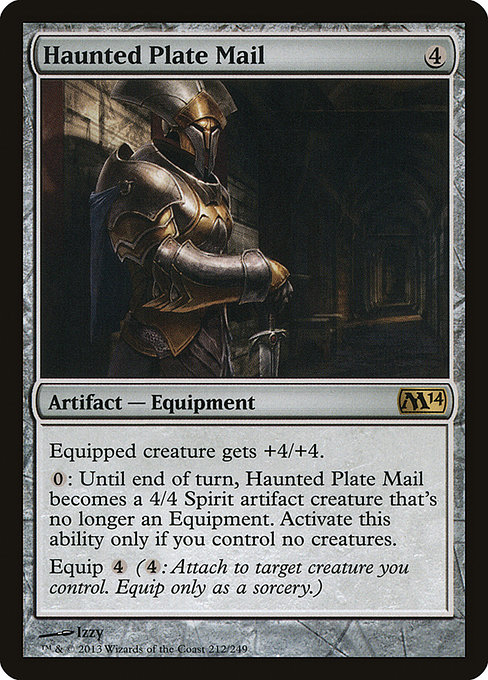 Magic the Gathering Card - Haunted Plate Mail - MTG Circle