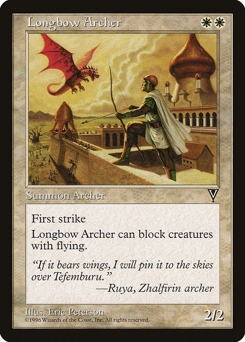 Magic the Gathering Card - Longbow Archer - MTG Circle