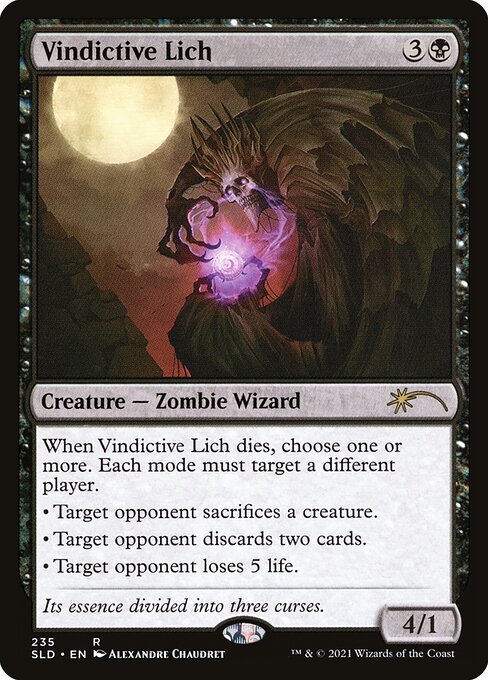 Magic the Gathering Card - Vindictive Lich - MTG Circle