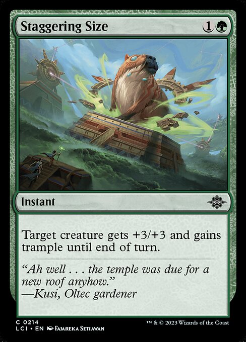 Magic the Gathering Card - Staggering Size - MTG Circle