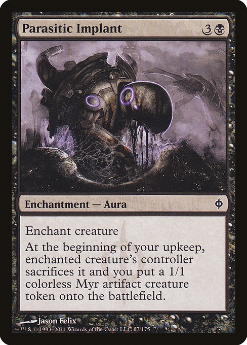 Magic the Gathering Card - Parasitic Implant - MTG Circle