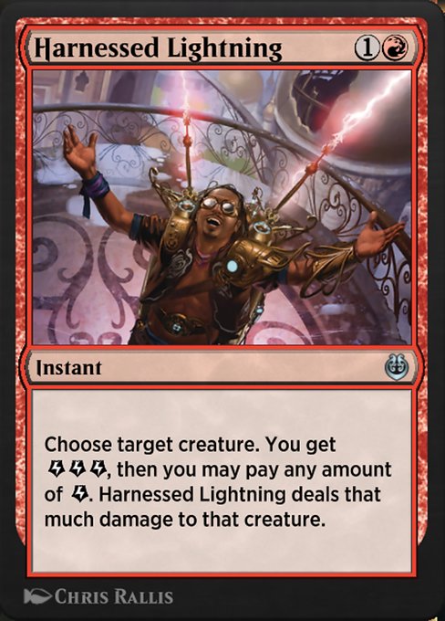 Magic the Gathering Card - Harnessed Lightning - MTG Circle