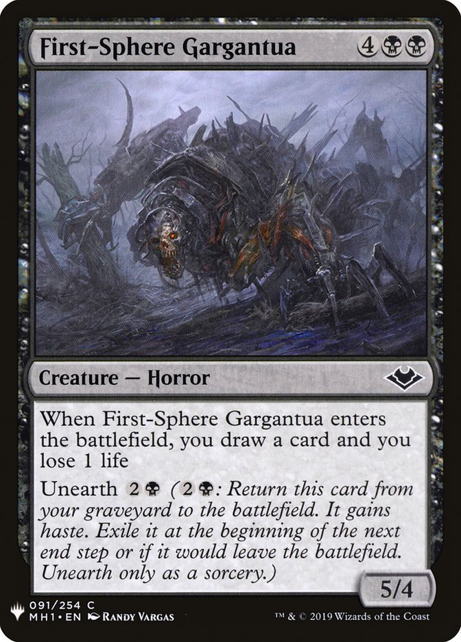 Magic the Gathering Card - First-Sphere Gargantua - MTG Circle