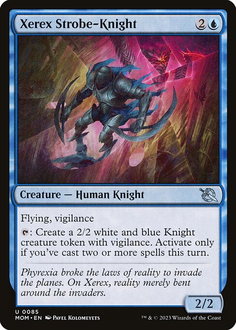 Magic the Gathering Card - Xerex Strobe-Knight - MTG Circle