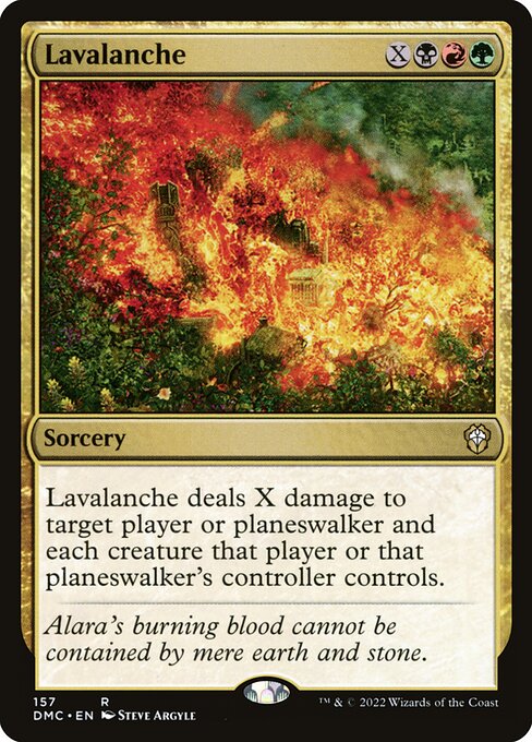 Magic the Gathering Card - Lavalanche - MTG Circle