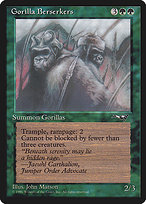 Magic the Gathering Card - Gorilla Berserkers - MTG Circle