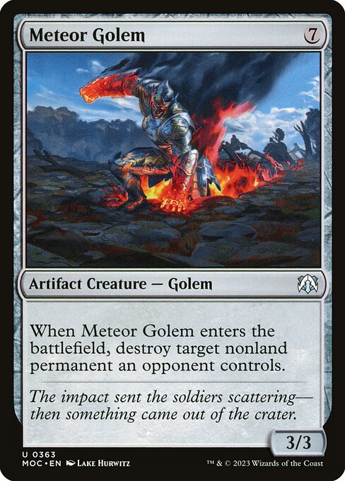 Magic the Gathering Card - Meteor Golem - MTG Circle