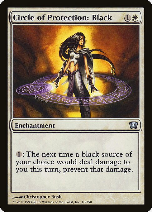 Magic the Gathering Card - Circle of Protection: Black - MTG Circle
