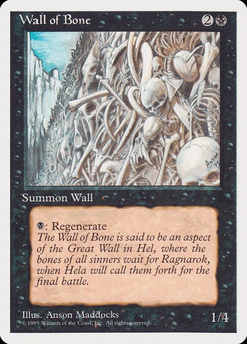Magic the Gathering Card - Wall of Bone - MTG Circle