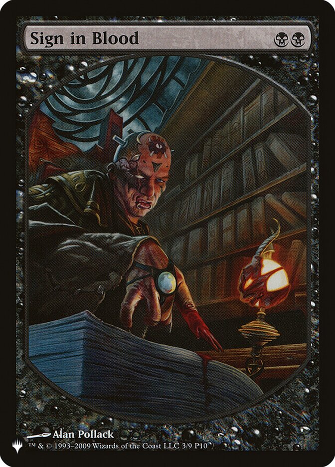 Magic the Gathering Card - Sign in Blood - MTG Circle